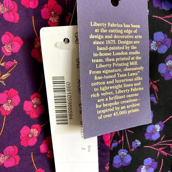 NEW J Crew Liberty Mixed Floral Perfect Shirt Eggplant Purple NWT 2 4 - Picture 6 of 11